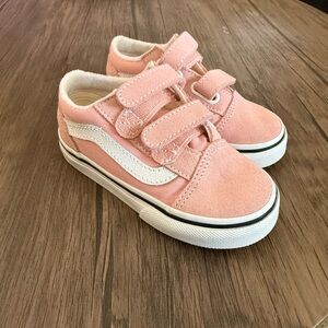 Toddler Pink Velcro Vans